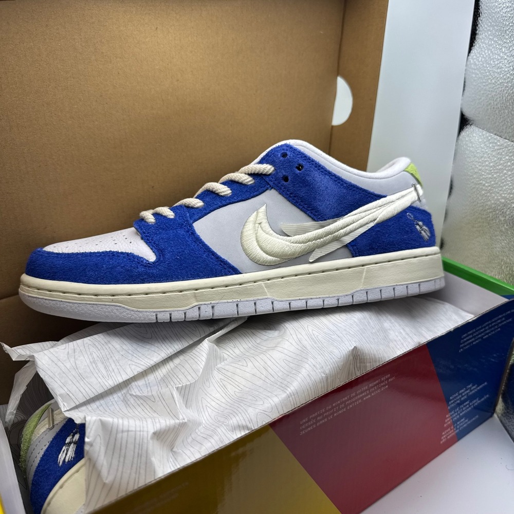 Nike SB Dunk Low Pro QS Game Royal Sail Grey Fog DQ5130-400 Mens 9